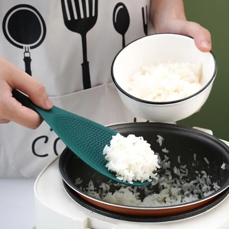 F19B Ergonomic Handle Rice Spoon Nonstick Design Heat Resistant Cooking Utensils