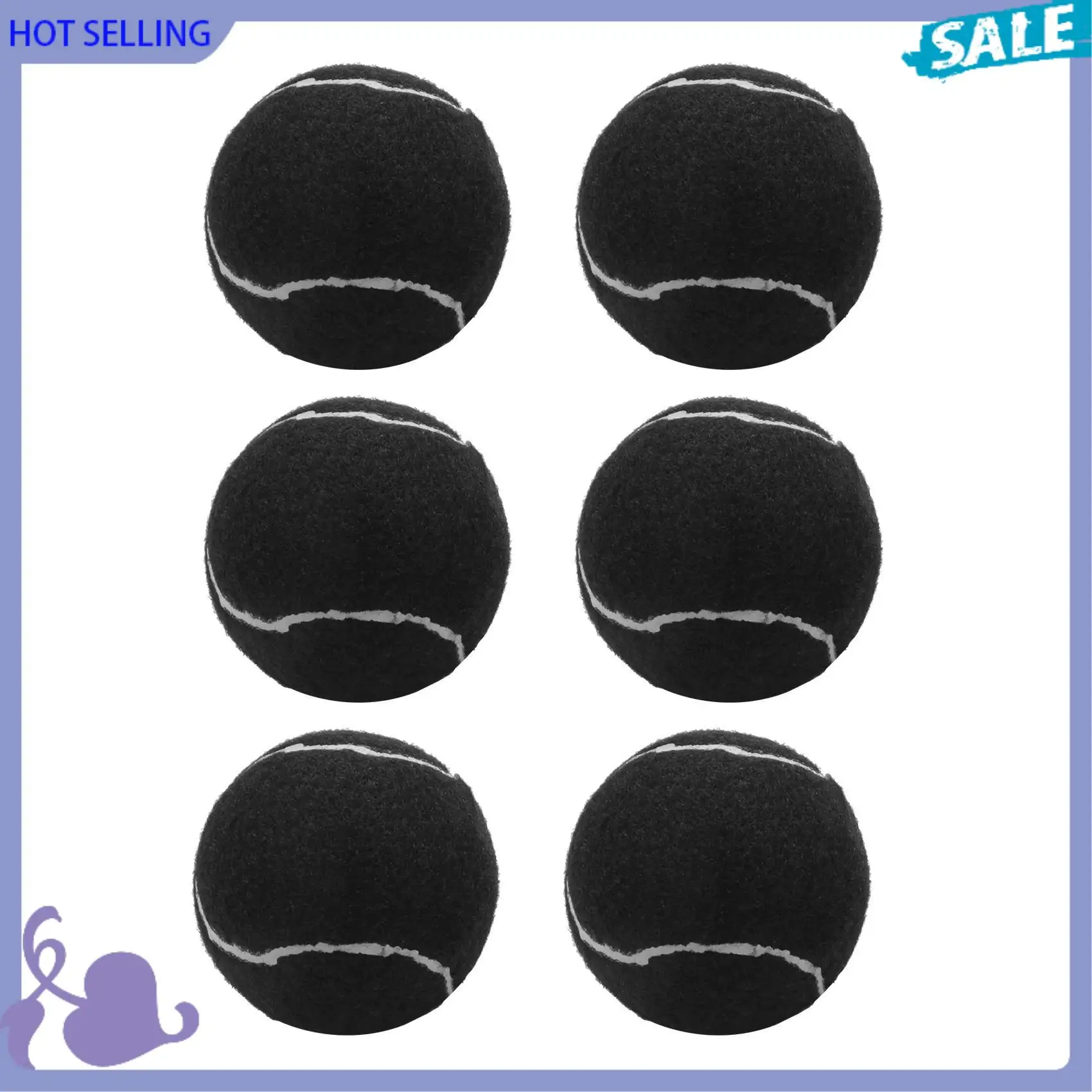 

ABVB-30 шт. в упаковке теннисные мячи, износостойкие эластичные тренировочные мячи, 66 мм, женский теннисный мяч для начинающих, черный