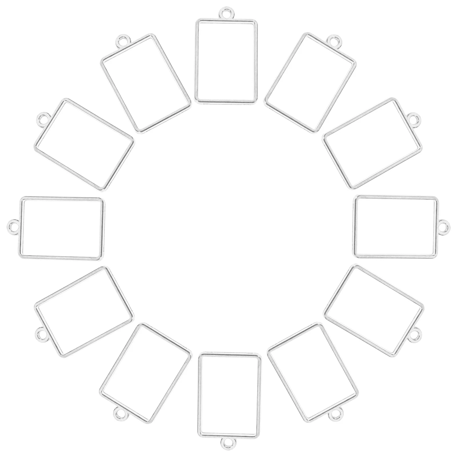 

50Pcs Resin Filled Open Bezels Pendant Charms Alloy Jewelry Making Supplies Bezels for Resin Jewelry Making Open Bezel Pendants