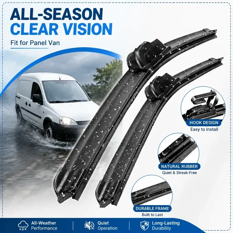 For Vauxhall Vivaro 2001-2014 Windshield Wiper Blades 24 Inch Front 21 Inch Rear All Weather Performance Replacement Wipers