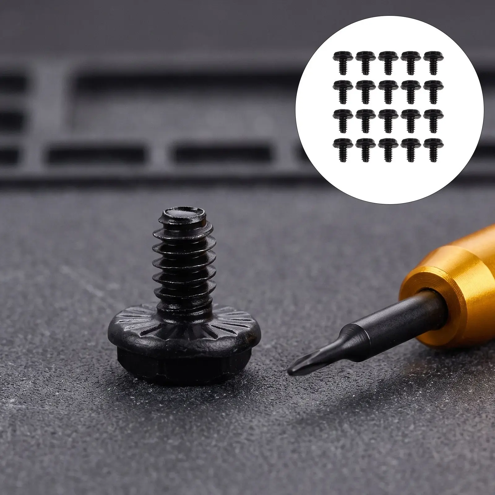 500pcs Black Cross Recessed Computer Chassis Screws for PC Case, Desktop, GPU, and Video Card Mounting