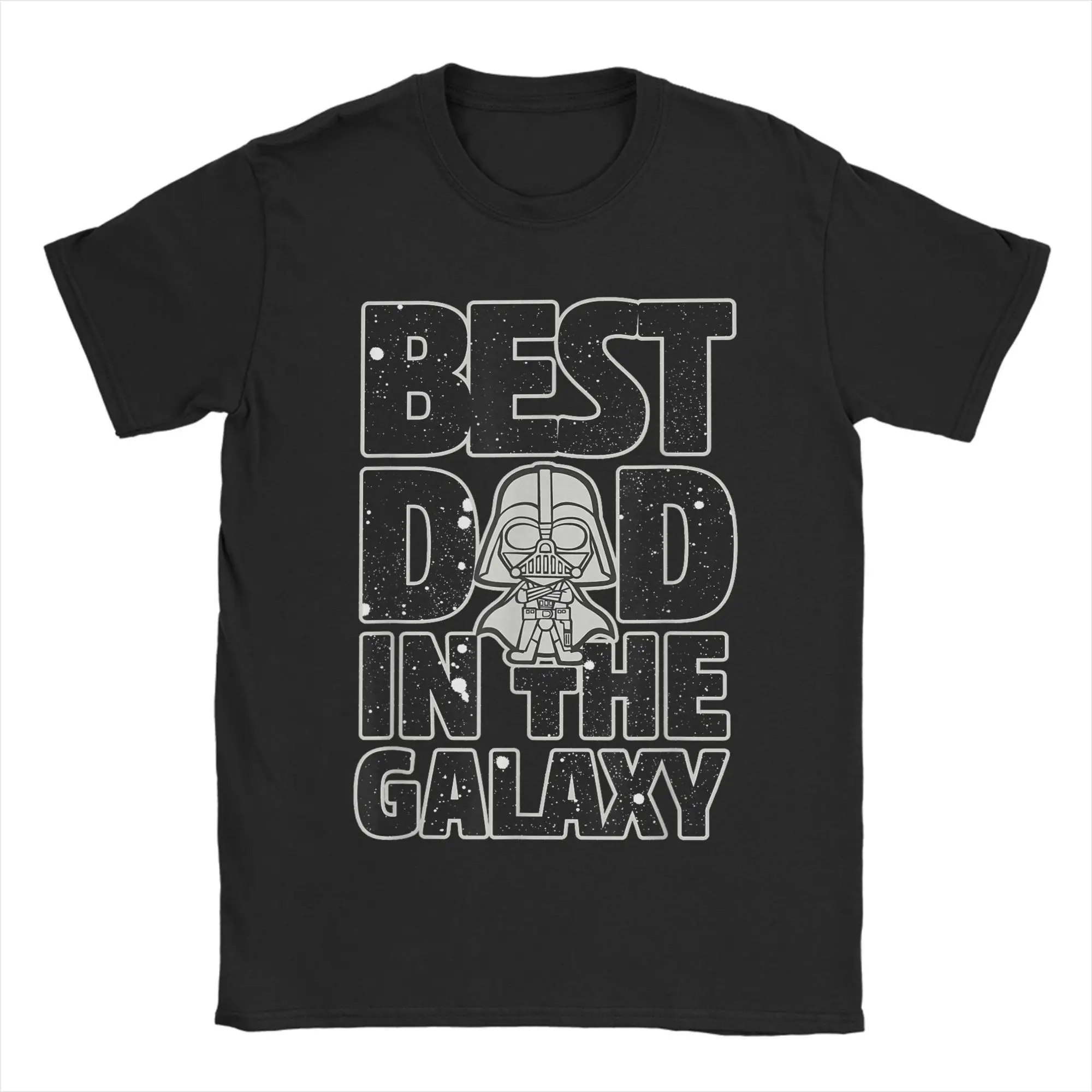 

Best Dad in the Galaxy Darth Vader Men's T Shirts Funny Tee Shirt Short Sleeve Round Collar T-Shirts Pure Cotton Adult Tops