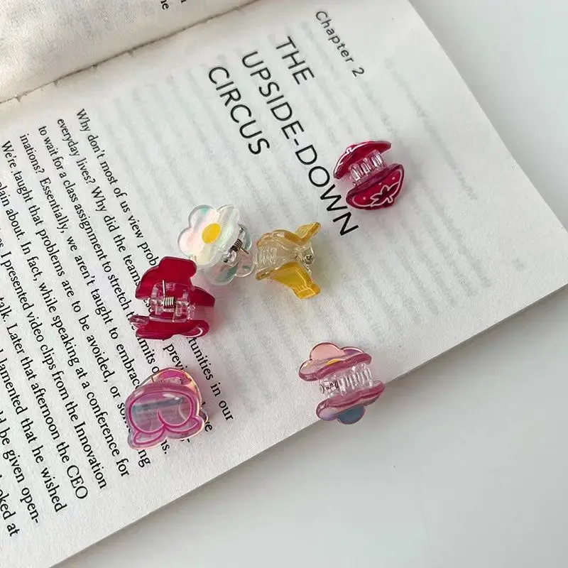 الكورية نمط مخلب شعر لطيف الفاكهة زهرة كليب الباستيل Kawaii كاندي كليب للفتيات الاطفال مشبك شعر الربيع الصيف إكسسوارات الشعر