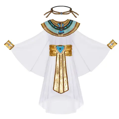 Halloween Egypt Prince Princess Cosplay Clothes Egyptian Pharaoh Cleopatra Costumes Carnival Party Outfit