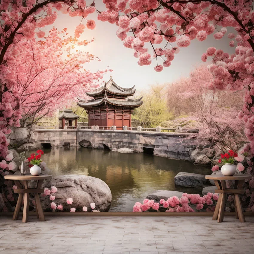 Mehofond Photography Background Chinese Ancient Building Adult Birthday Wedding Maternity Portrait Decor Backdrop Photo Studio