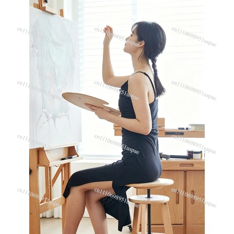 Lifting painting stool, adjustable height 360 rotating painting stool