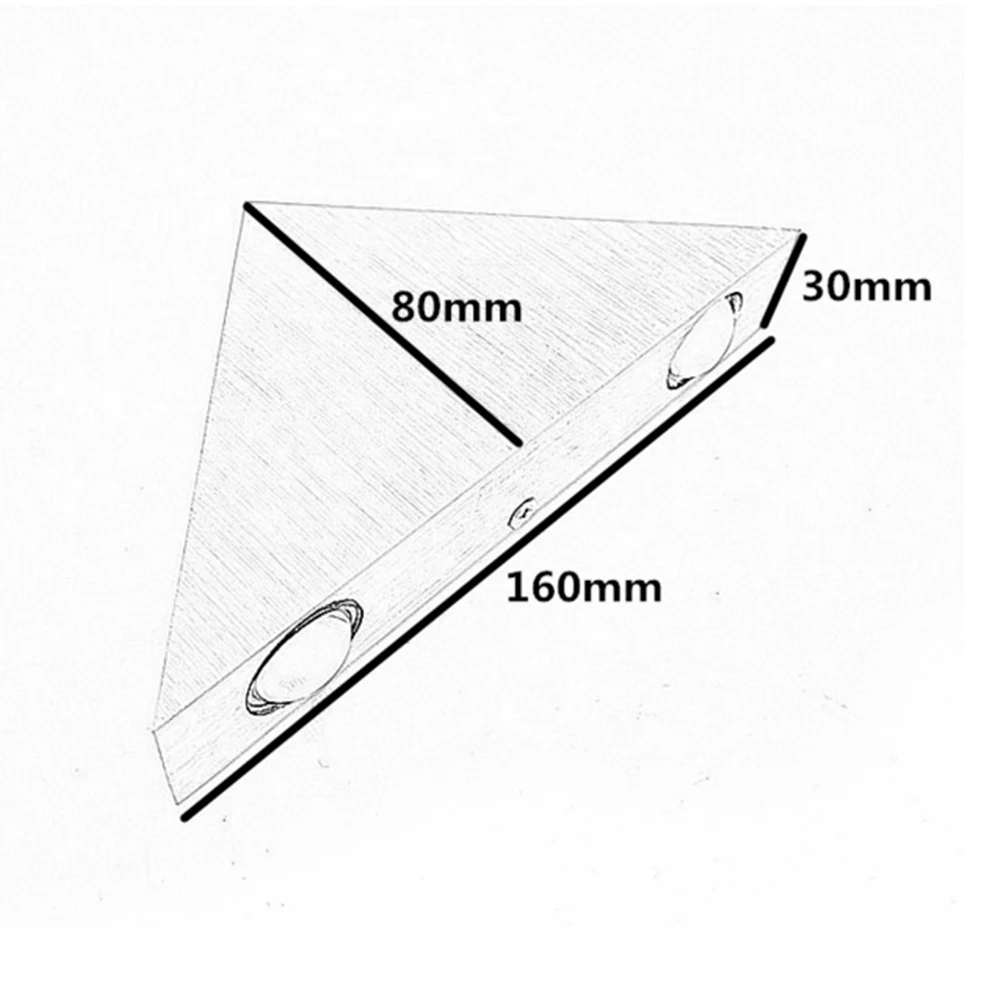 Imagem -03 - Moderno Conduziu a Lâmpada de Parede 3w Corpo Alumínio Triângulo Luz Parede para o Quarto Casa Iluminação Luminária Luz do Banheiro ac 110v 220v