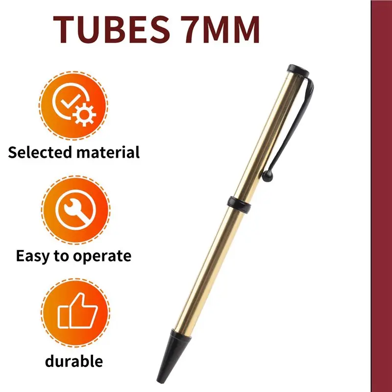 A04G-Woodturning Pen Kit Set X 5, Fancy Slimline, Black Chrome Finish, Twist Mechanism