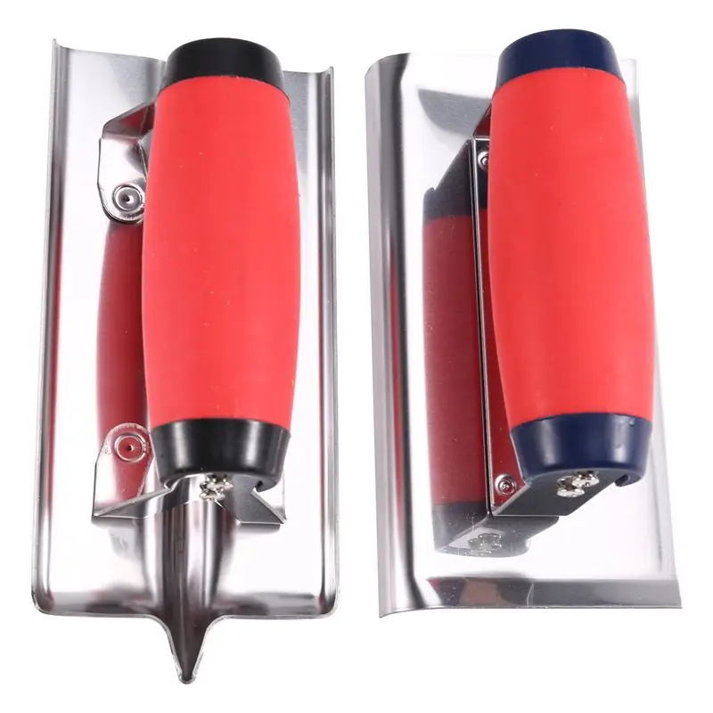 ABUH-Concrete Finishing Tools Stainless Steel-Edger And Groover Included, Masonry Hand Tool Set