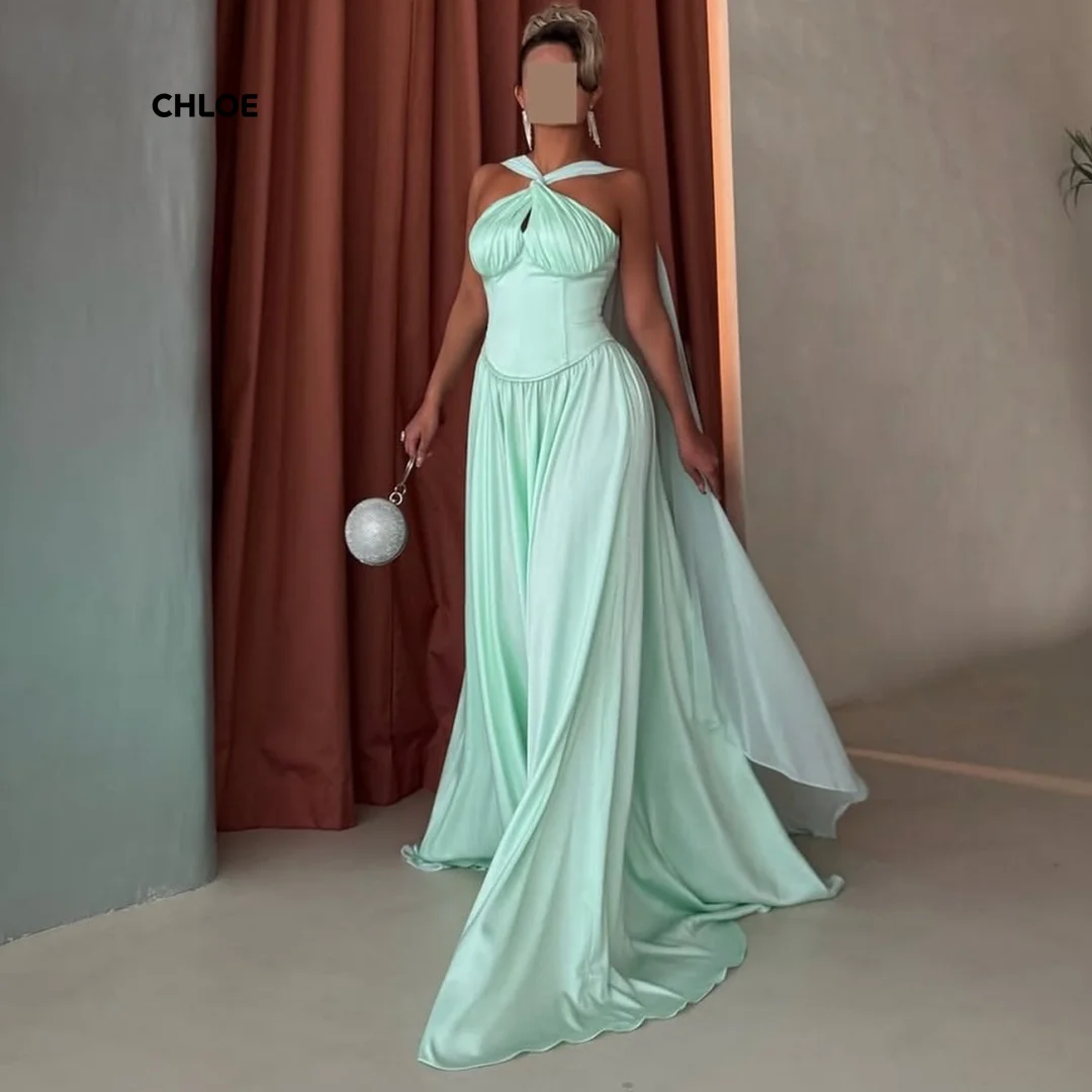 

Шифоновое элегантное платье А-силуэта, длинное, для выпускного вечера 2026, без рукавов, женское, для особых случаев, с индивидуальным пошивом, с шалью, для вечеринки