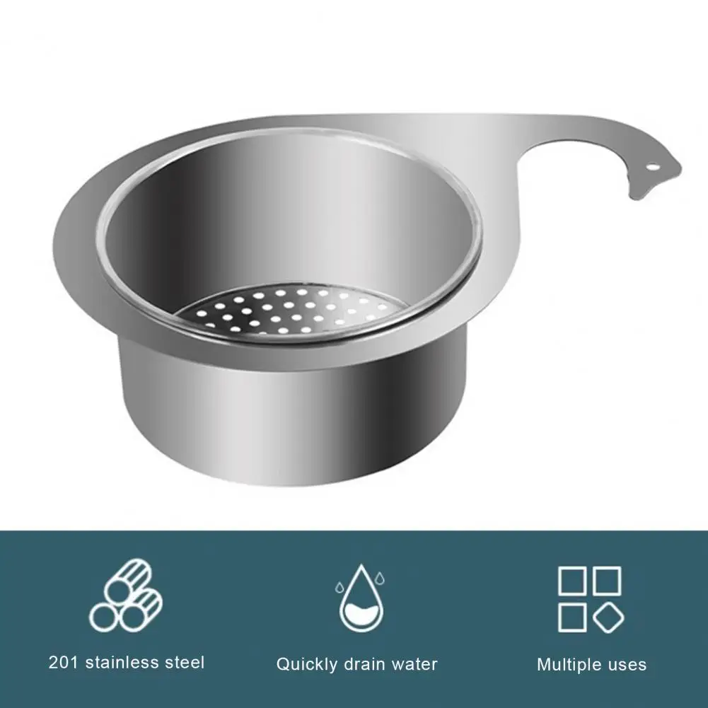 Food Filter Elegant Swan Shape Stainless Steel Strainer Basket for Kitchen Sink Corrosion Resistant with Polished for Efficient