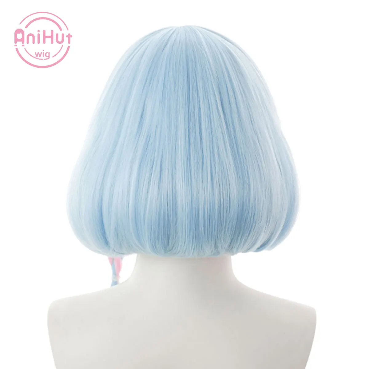 【AniHut】Arona Blue 40cm Cosplay Wig Blue Archive Straight Heat Resistant Synthetic Hair Arona Cosplay