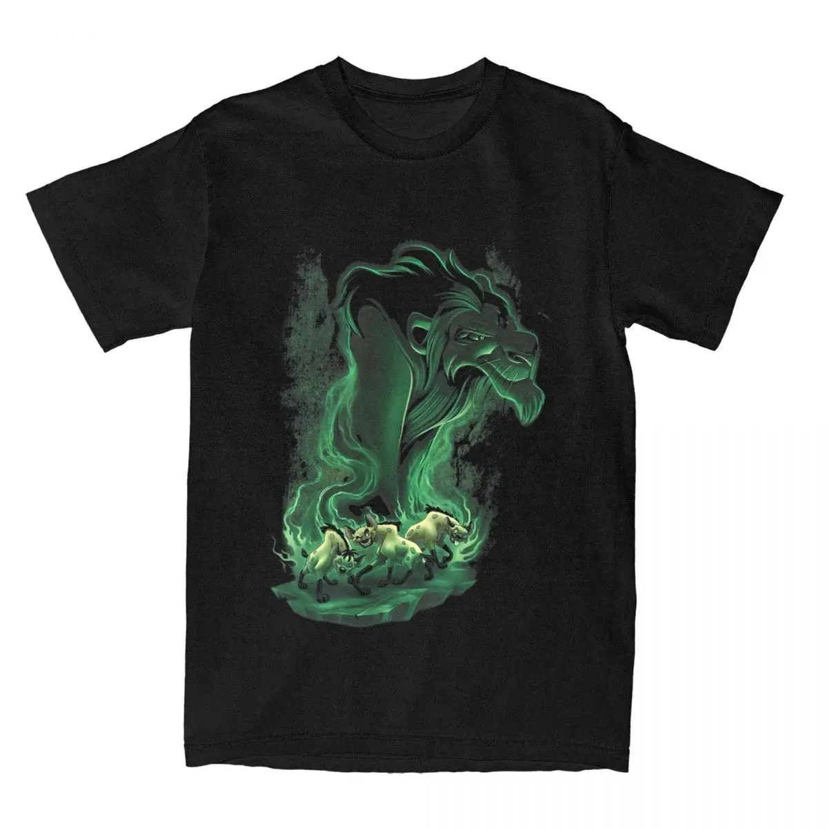 The Lion King T-Shirts Men Women Scar Hyenas Green Smoke Novelty Cotton Tee Harajuku Streetwear Short Sleeve T Shirt Unisex Tops