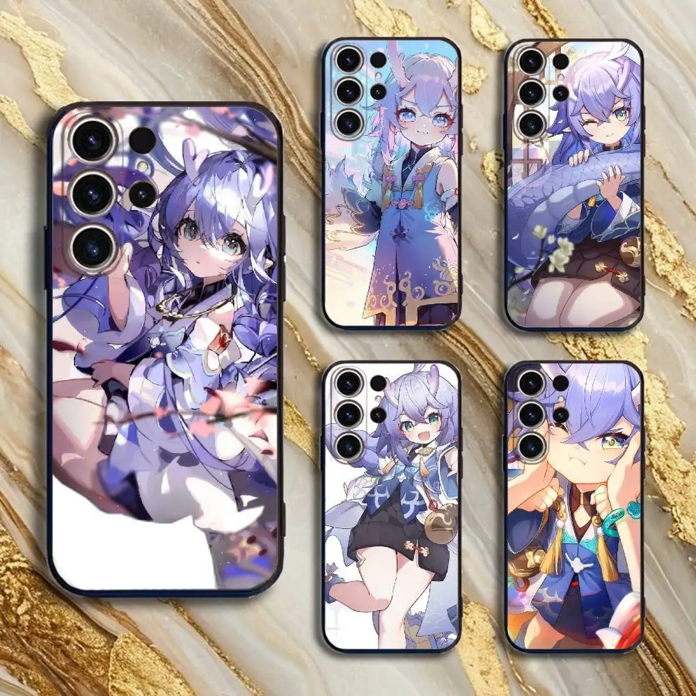 

Honkai Star Rail Bailu Phone Case For SamsungS25,24,21,22,23,30,Ultra,20,Plus,Fe,Lite,Note,10,9,5G Black Cover
