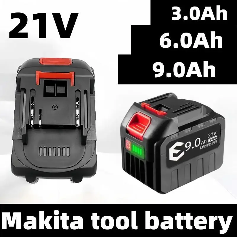 21V 3AH 6AH 9AH high-power durable lithium battery, charger, suitable for Makita 21V series electric tool high voltage water gun