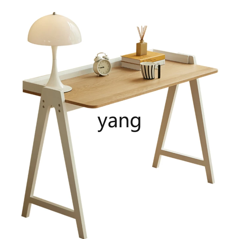 Yjq Computer Desk Home Desk Table Study Simple Modern Office Bedroom Solid Wood Writing Desk Rental House