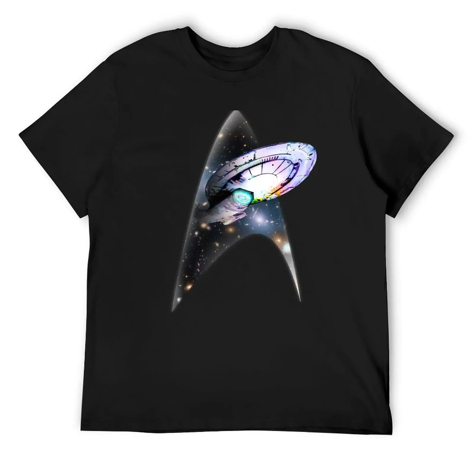 

Star Trek: Voyager Rainbow Watercolor Galactic Starship Insignia T-Shirt Man t-shirt tops funny gifts T-shirt men