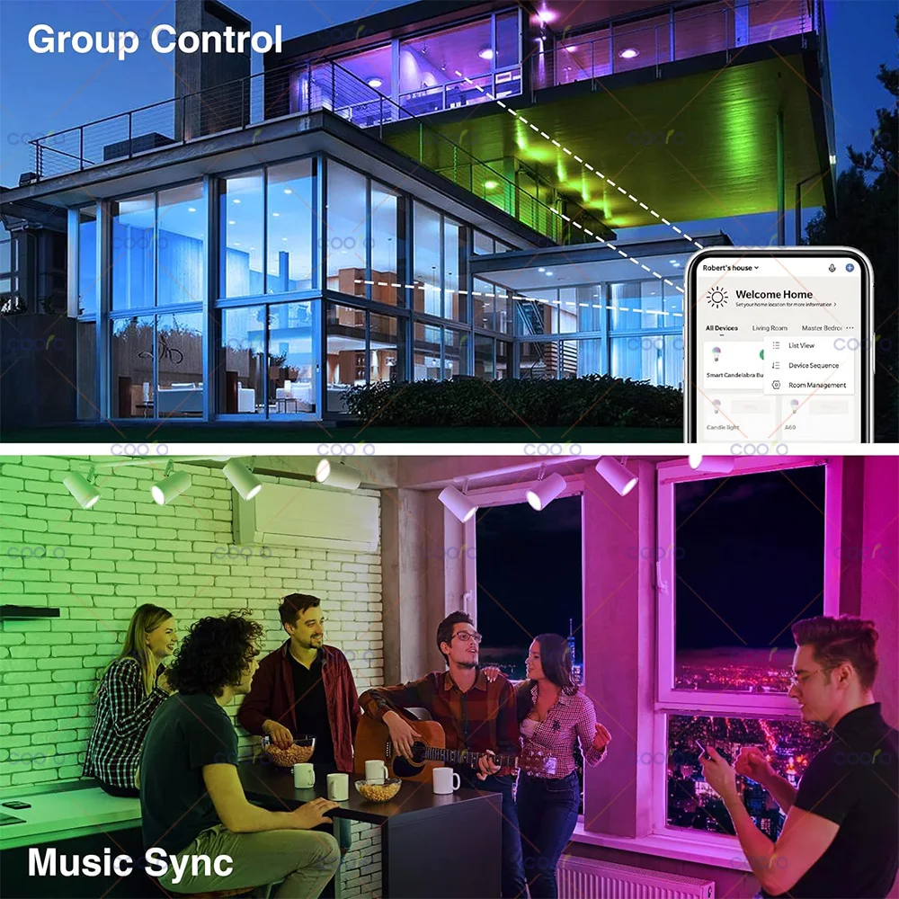 Tuya GU10 Lamp Smart Life App Control Smart Bulb Bluetooth RGB+CW 220V LED Light Bulb 5W Dimmable Smart Life For Room Home Group