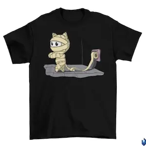 Mummy Cat Toilet Paper T-Shirt Unisex Funny Adult Cute Halloween Sizes 2022