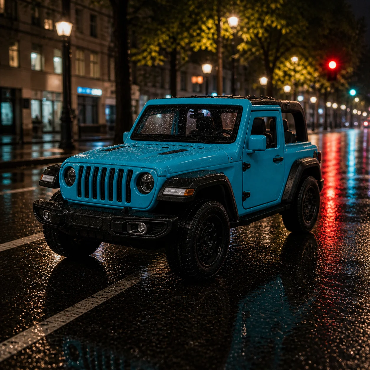 

Classic Jeep Off Road 1:36 Metal Diecast Car Three Opening Doors Pull Back Design High End Desktop Decoration Gift
