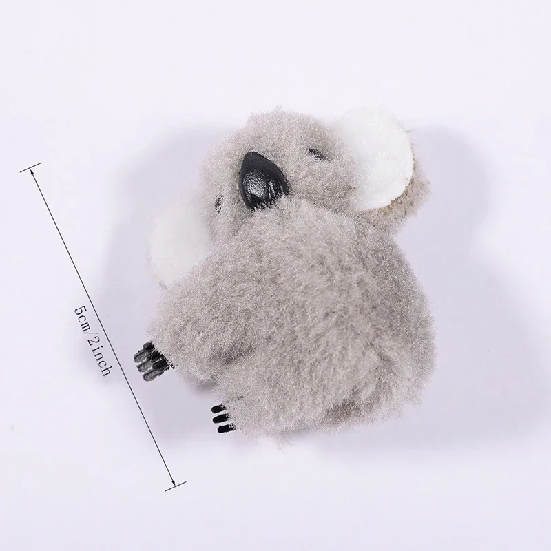 Koala oso decoración del cabello pinzas para el cabello horquillas Animal pinza para el pelo pasadores accesorios árbol de peluche Koala Clip LATERAL