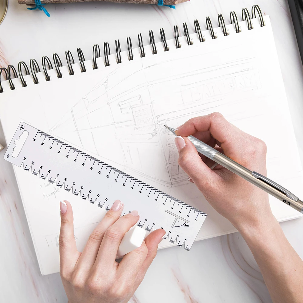 0,3/0,5/0,7/0,9mm Metall-Druckbleistifte-Set mit 2B Minen-Nachfüllungen, Rutschfester Automatikbleistift für Schule und Schreibwaren – Detail 3