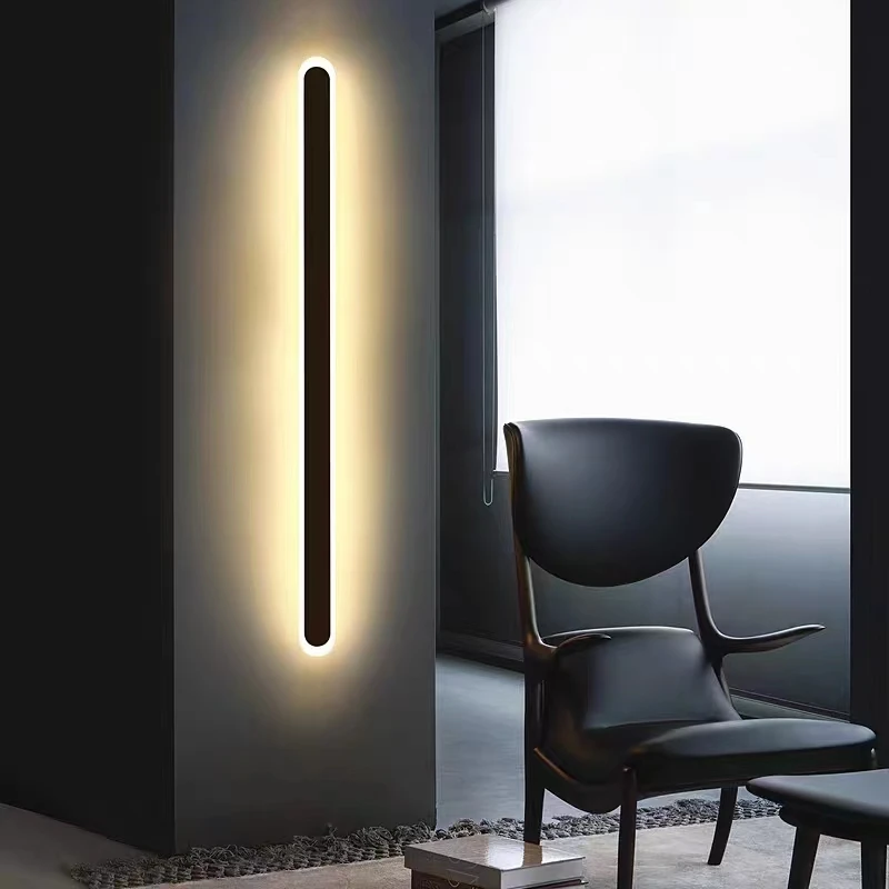 Nordic LED Long Strip Wall Lamp Indoor Lighting Home Living Room Corridor Bedroom Decoration Balcony Sconces Lights