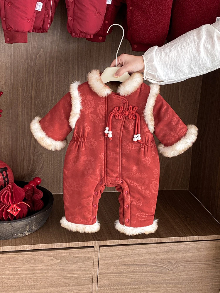 

Теплая зимняя одежда с хлопковой подкладкой Rer для детского новогоднего праздника, годовая юбилейная одежда, Thiened Korean Sle