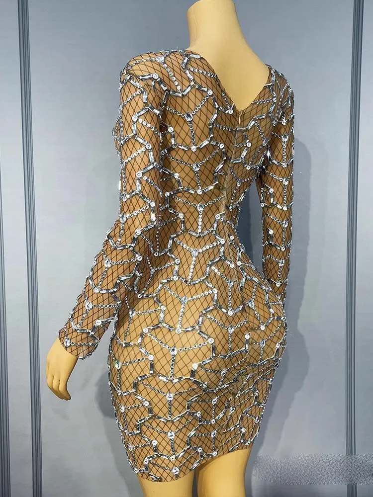 جودة عالية الساخن ختم مثير مطاطا فستان بأكمام طويلة 2025 موضة جديدة مخصصة الملابس النسائية