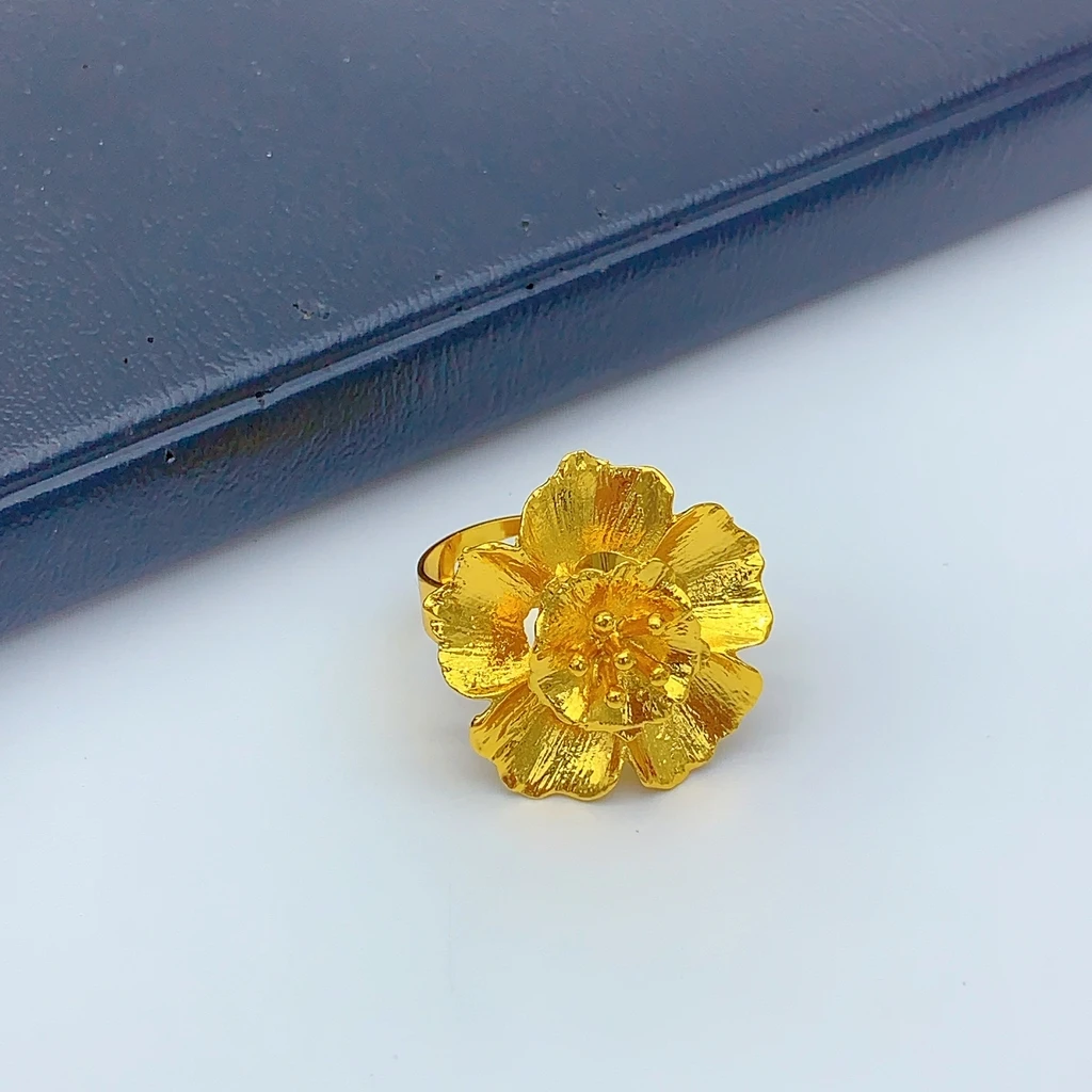 Brasilianisches 24k vergoldetes Halsketten- und Ohrring-Set für Frauen, Indisches Dubai Brautschmuck-Set, Hochzeitsgeschenk, Großhandel – Detail 3