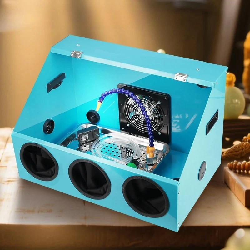 Electric Metal Polishing Dust Enclosure Grinding Dust Box DIY Craft Dust Collector for Jade Polishing Jewelry Wood Engraving