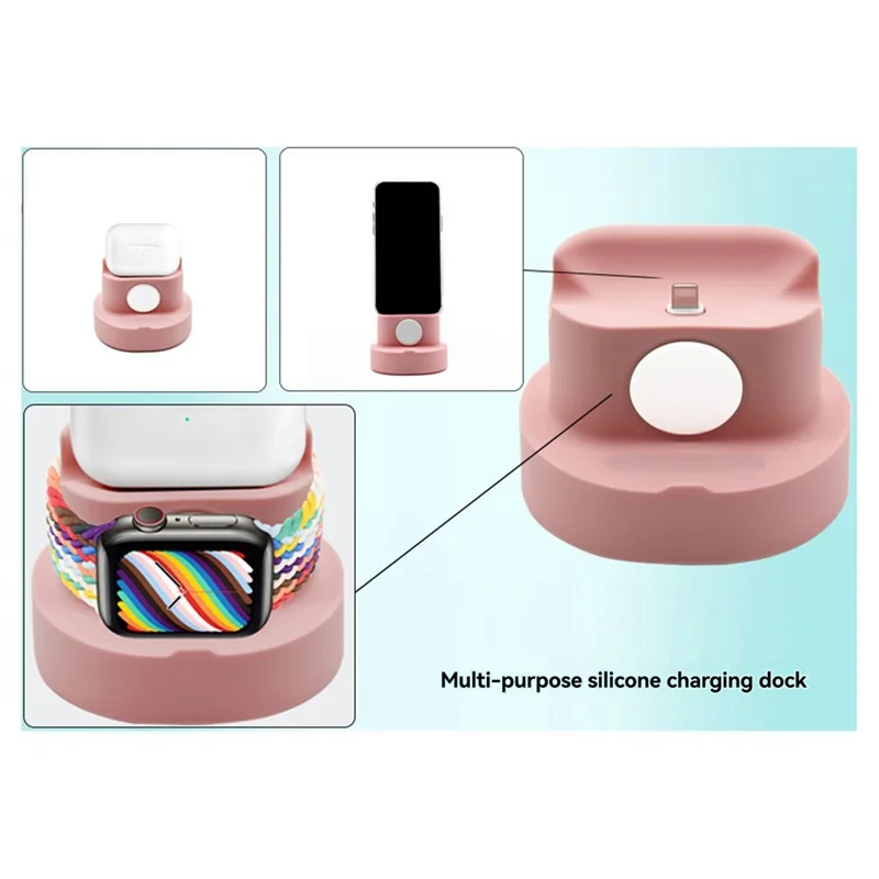 

T31C-2-в-1 силиконовая подставка для часов Iphone для зарядной базы для Iwatch Night Dock, подставка для наушников