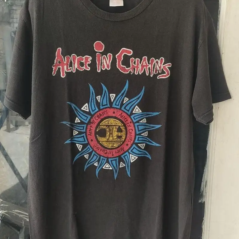 

Alice In Chains Band Logo Black T Shirt Reprint
