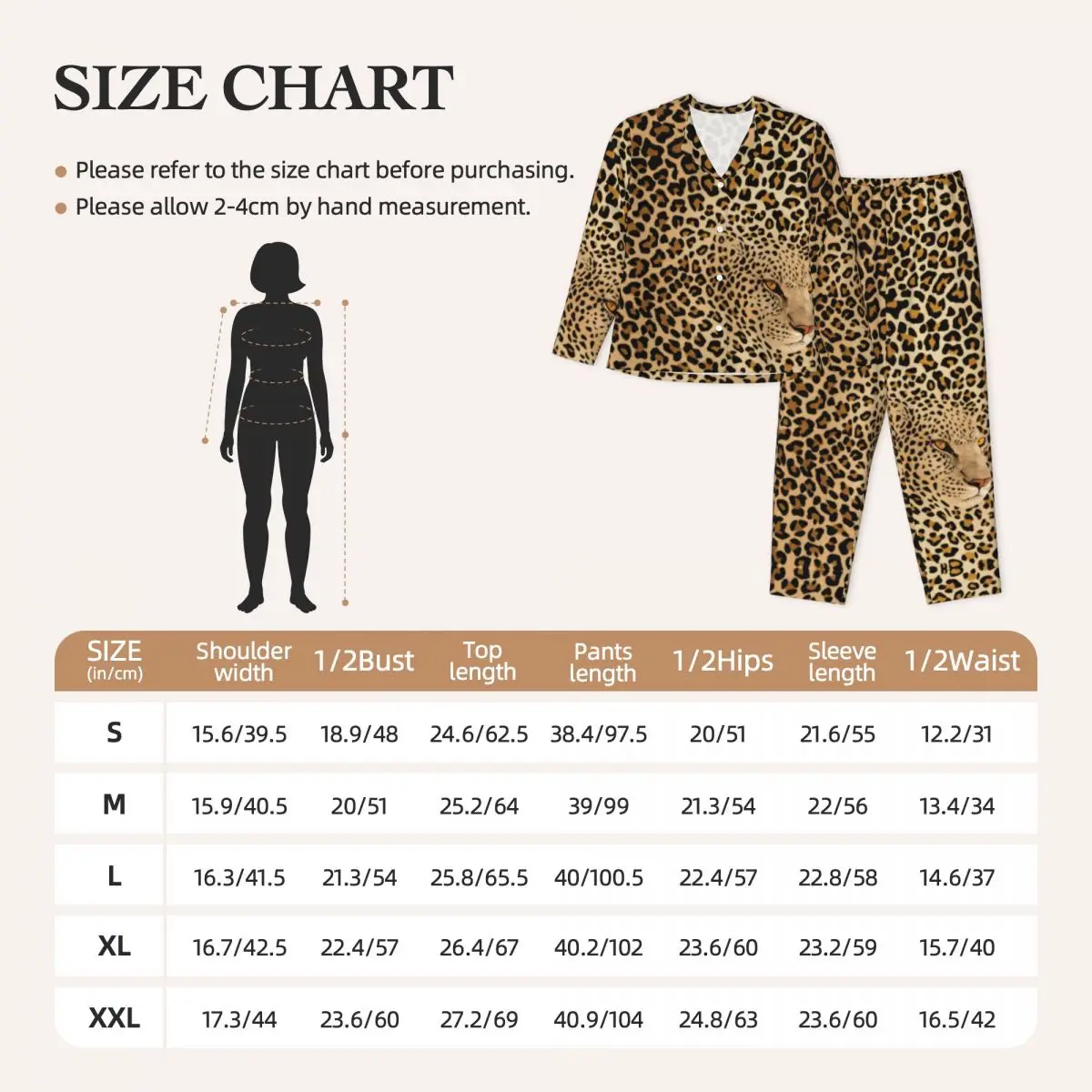 Cheetah Brown Pajamas Woman Hidden Leopard Graphic Kawaii Room Nightwear Autumn Two Piece Casual Oversized Custom Pajama Set