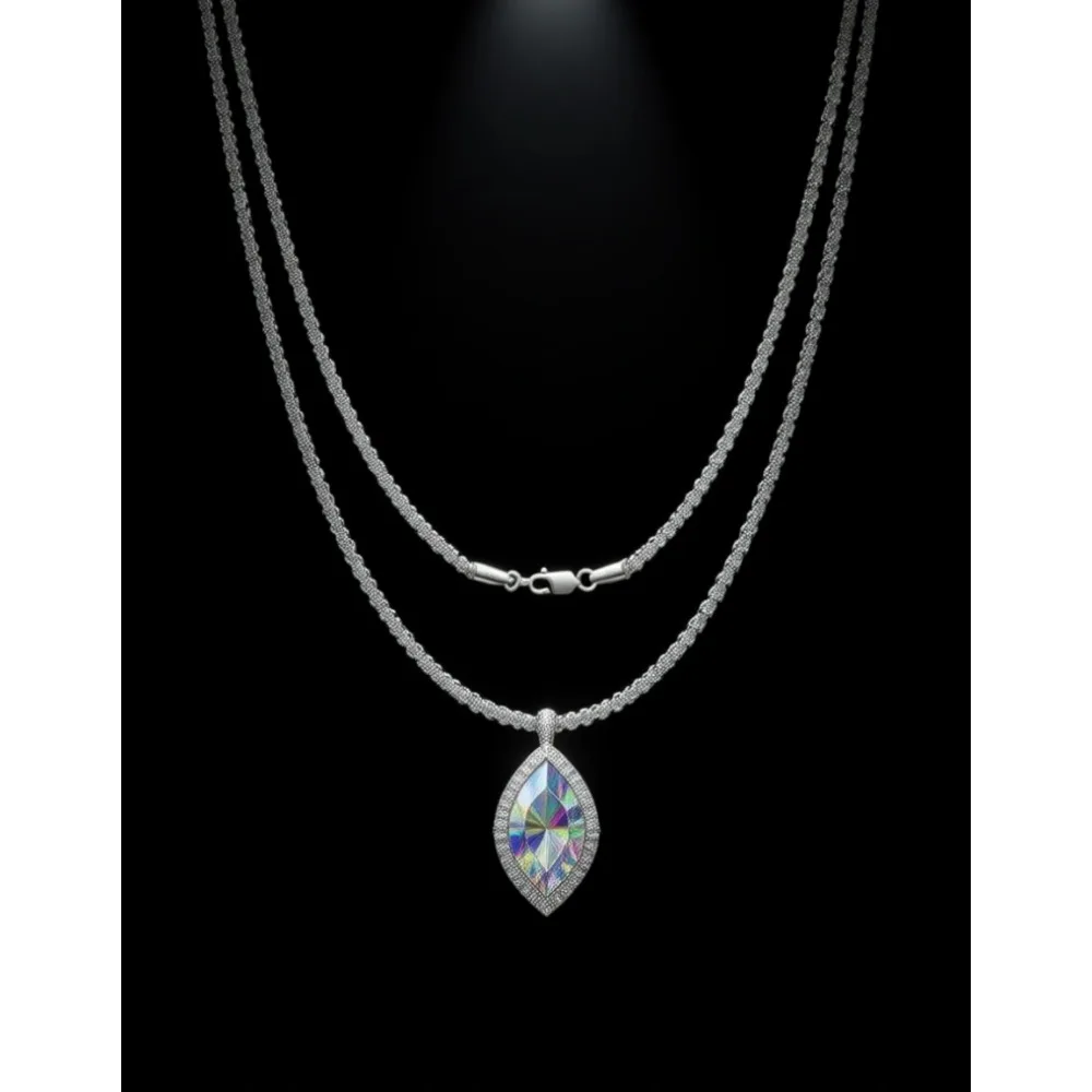 

Серебряное колье-цепочка с регулируемой длиной, 2-5 мм, с блестящими элементами, подарок для женщин