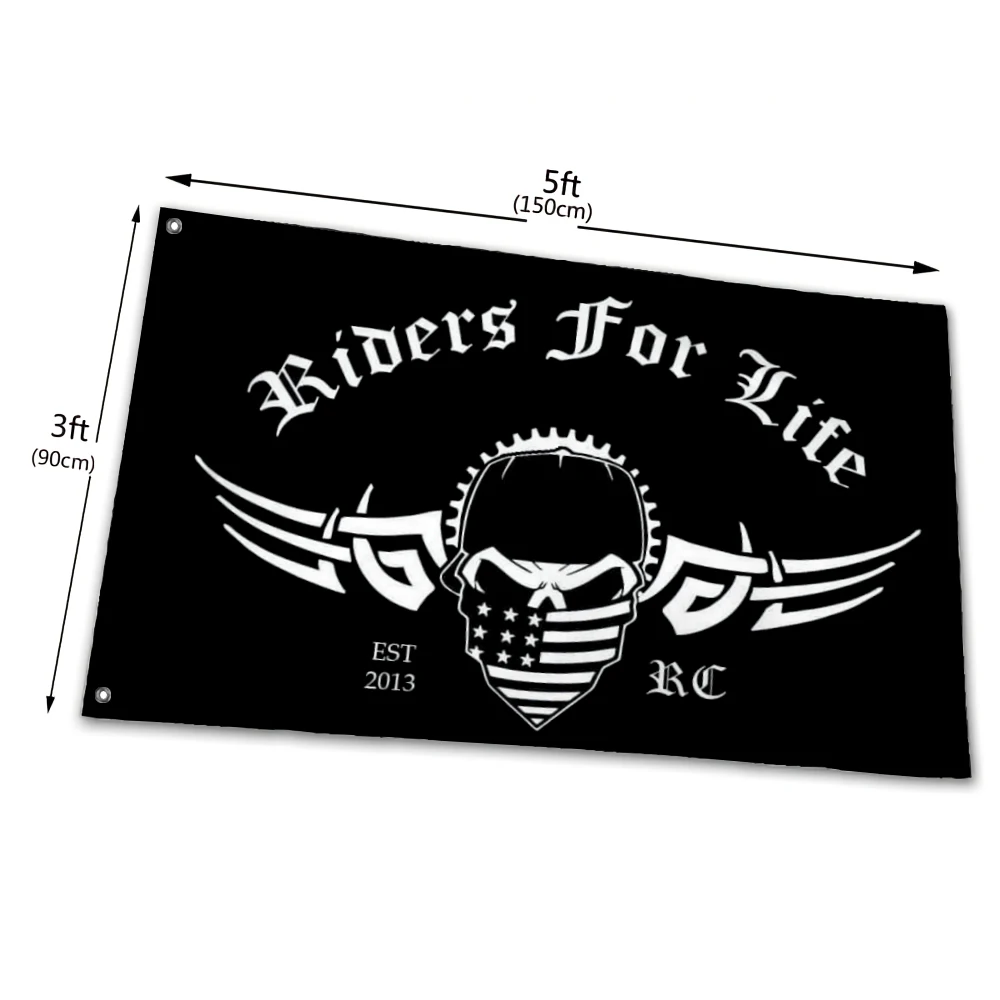 Riders For Life Motorcycle Flags 90*150cm 120*180cm Banner Indians Flag Indoor And Outdoor Decoration