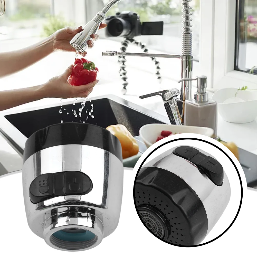 Grifos de cocina, caño de grifo, agua corriente, burbujeador de acero inoxidable 360 °   Modos de salida de operación flexible de rotación