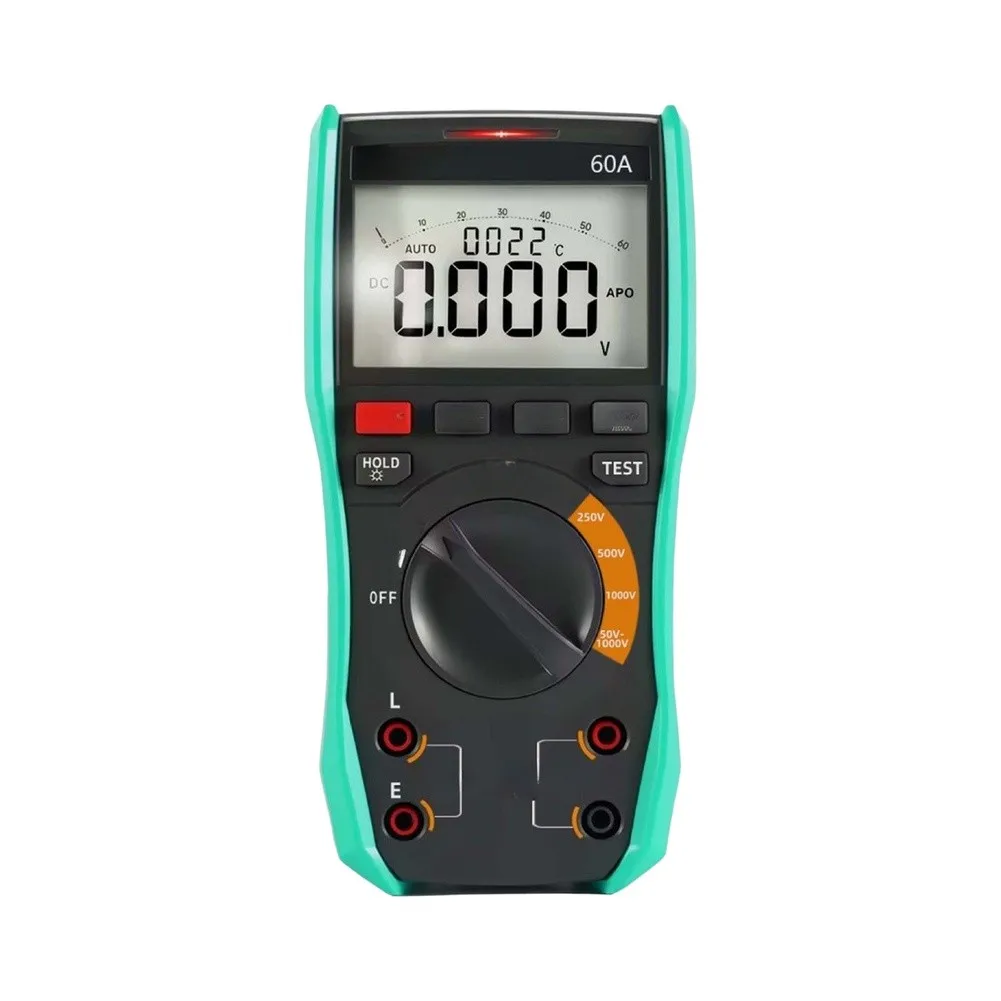 Digital 2 in 1 Tester for AC DC Voltage Resistance Continuity and Insulation Resistance with Easy to Read LCD Display