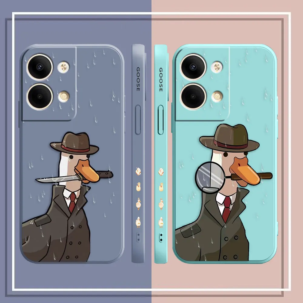 Phone Case For OPPO RENO 8 7 9 6 7SE 5 4 4SE 4 3 4G 5G PRO PLUS Colour Simple Case Cover Funda Cqoue Shell Capa New Funny Goose