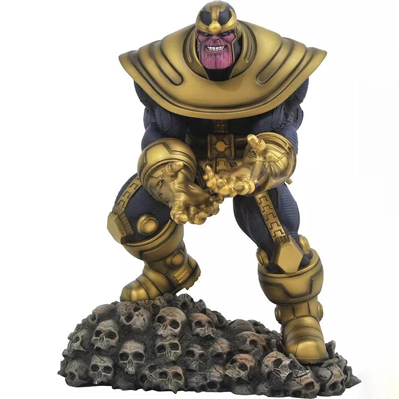 Dst Spot-estatua de Thanos de Pvc para niños, juguete de Arte de Marvel con diamantes auténticos, versión de cómic, 10 pulgadas, regalo de vacaciones