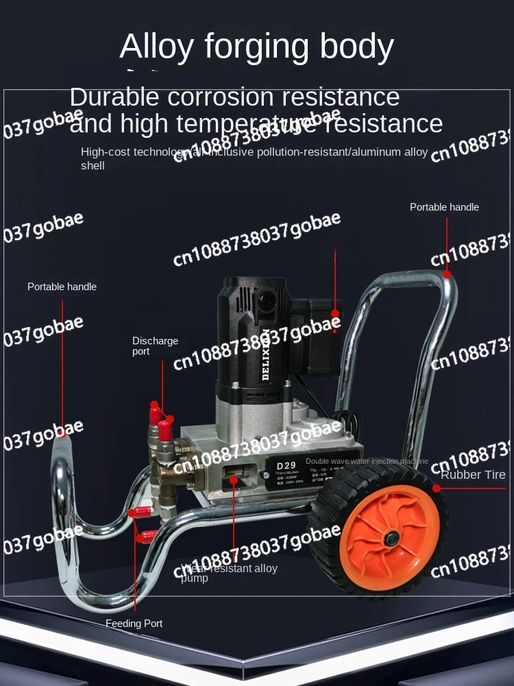 Xl High-Pressure Grouting Machine Double Liquid Cement Mortar Grouting Machine Basement Waterproof Plugging Grouting Pump