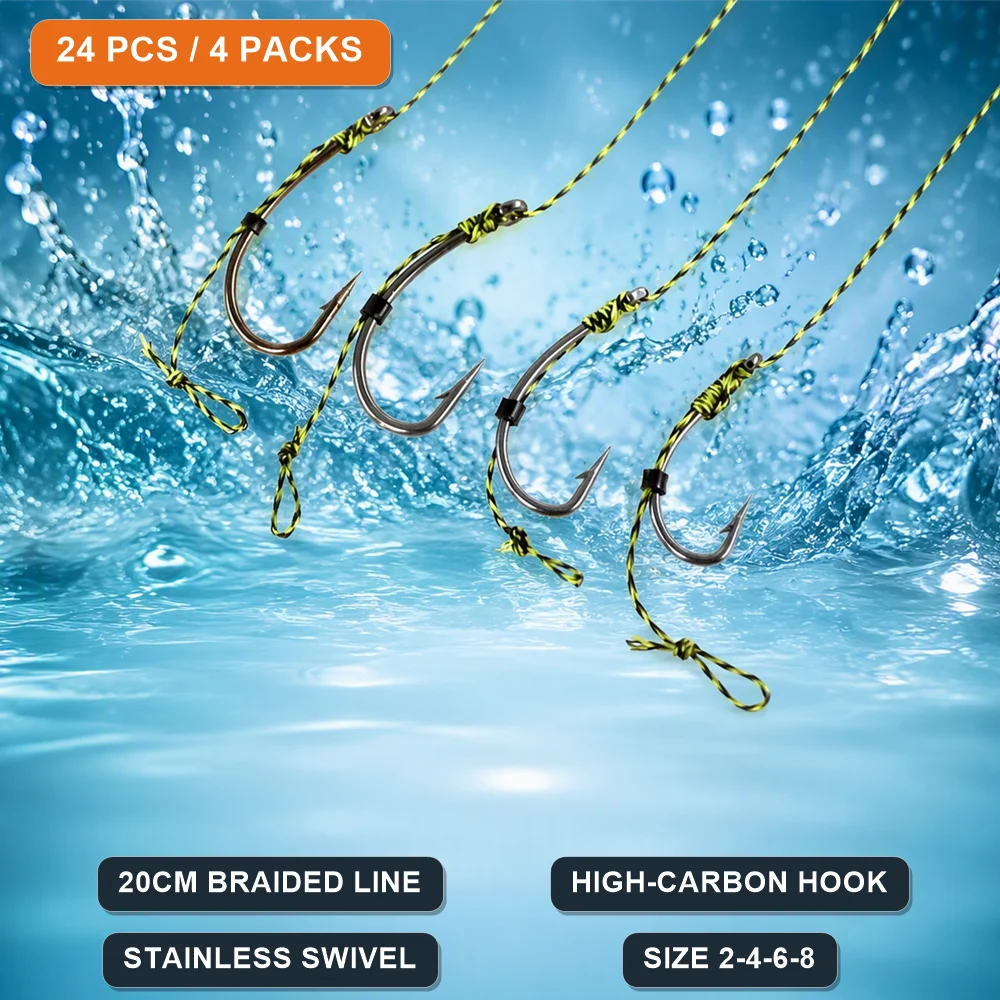 Fishing Hook Size - HIRISI TS113 – zestaw 24 haczyków