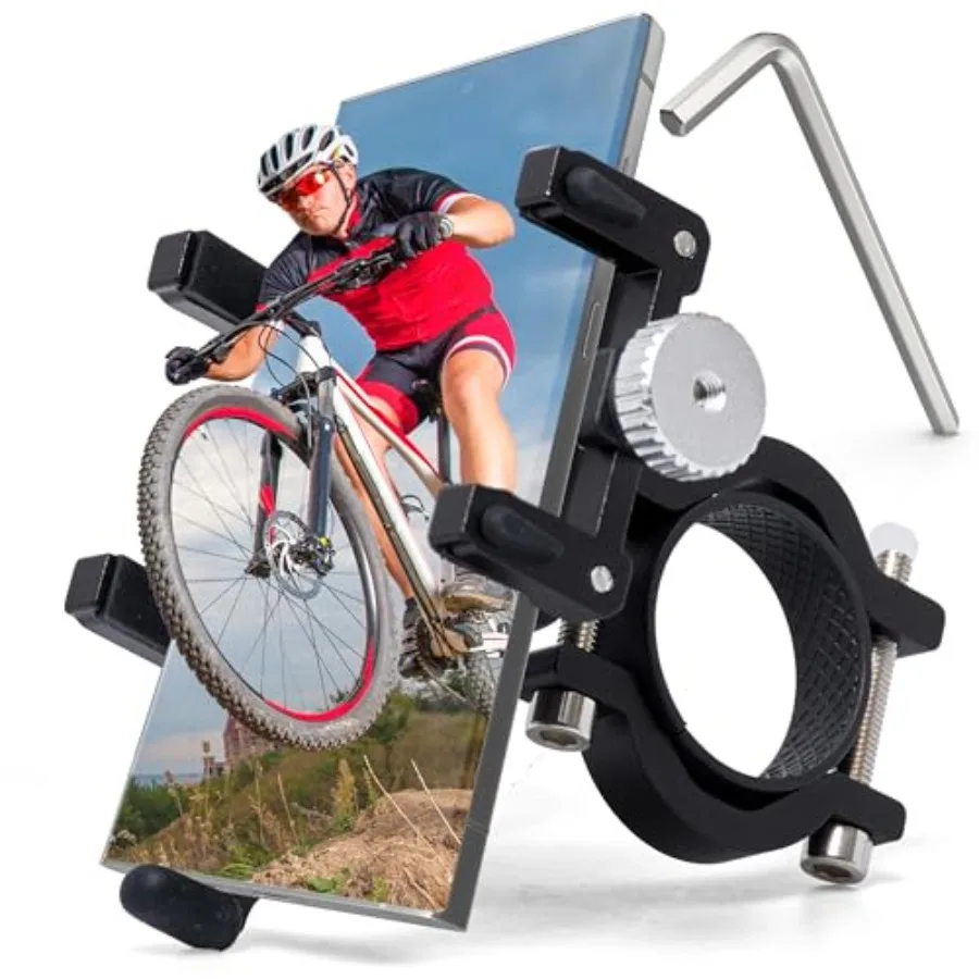 

Bike Phone Mount Universal Phone Holder for Bike Handlebar Compatible with iPhone and Android Devices Including S