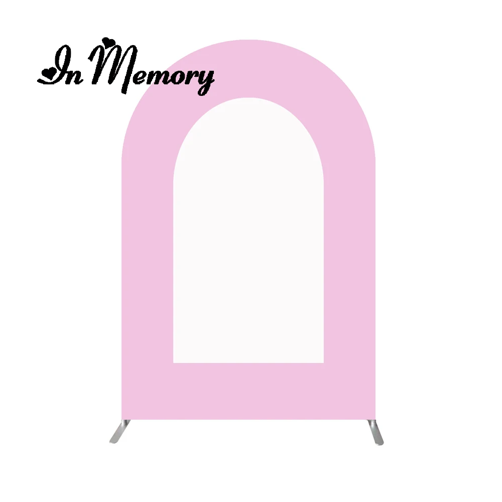 Pure Baby Pink Blue Peach White Hollow Out Open Space Arch Backdrop Cover Kids Newborn Baby Shower Birthday Party Background