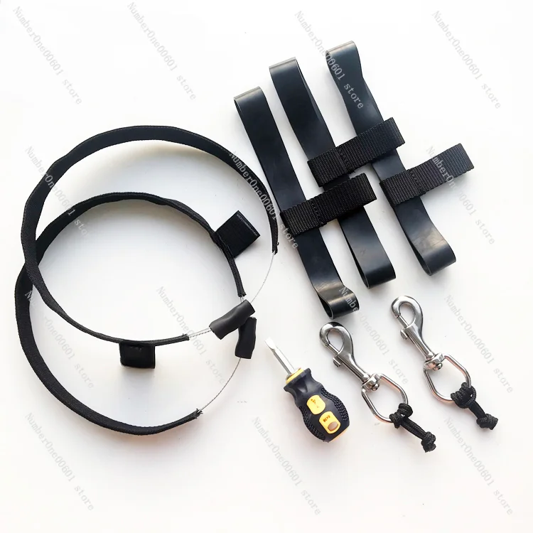 Diving Rubber Band Single Head Hook Double Bottle Side Hook Bottle Hoop Cylinder Strap Accessory Set