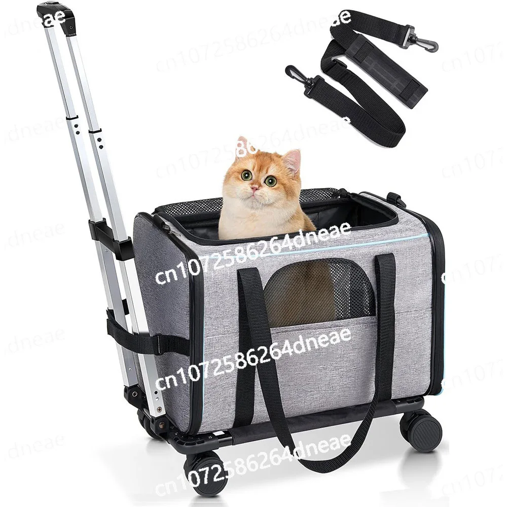 

Pet Trolley Case Breathable Removable Portable Cat Bag Going Out Bag Portable Cat Outdoor Travel Pet Trolley Bag