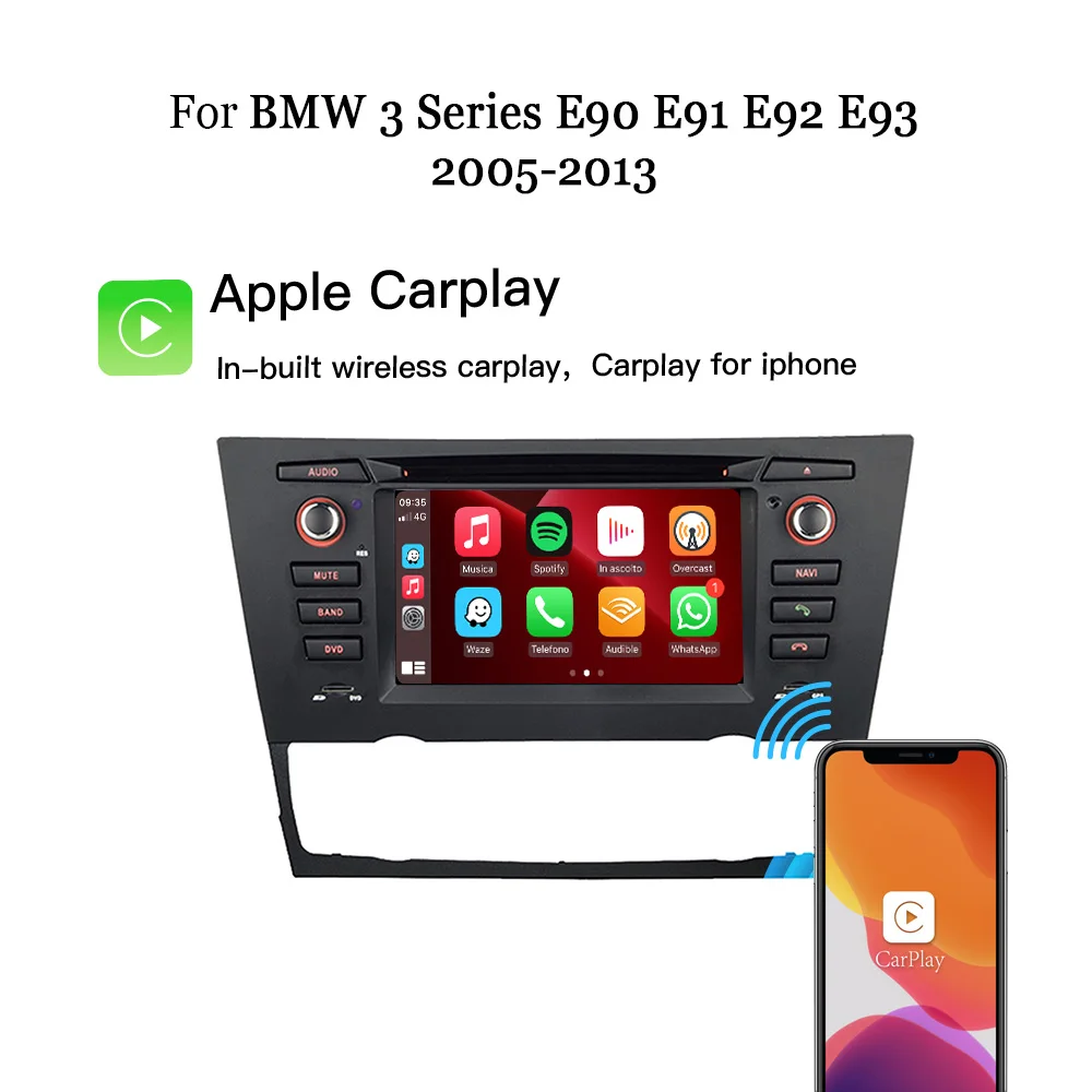 Touch Screen Car Stereo For Bmw E90 E91 E92 E93 325i 2 din Android radioTouring Multimedia Apple CarPlay Navigation Bluetooth