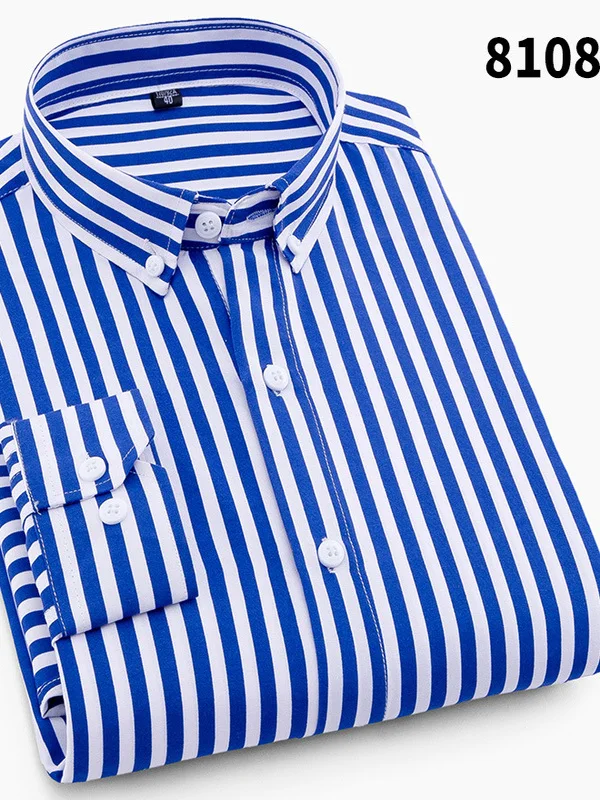 

Loose Long Sve Striped irt Men's Casual Top Comfortable Fit Faionable Patterned Upper Body for Daily Wear