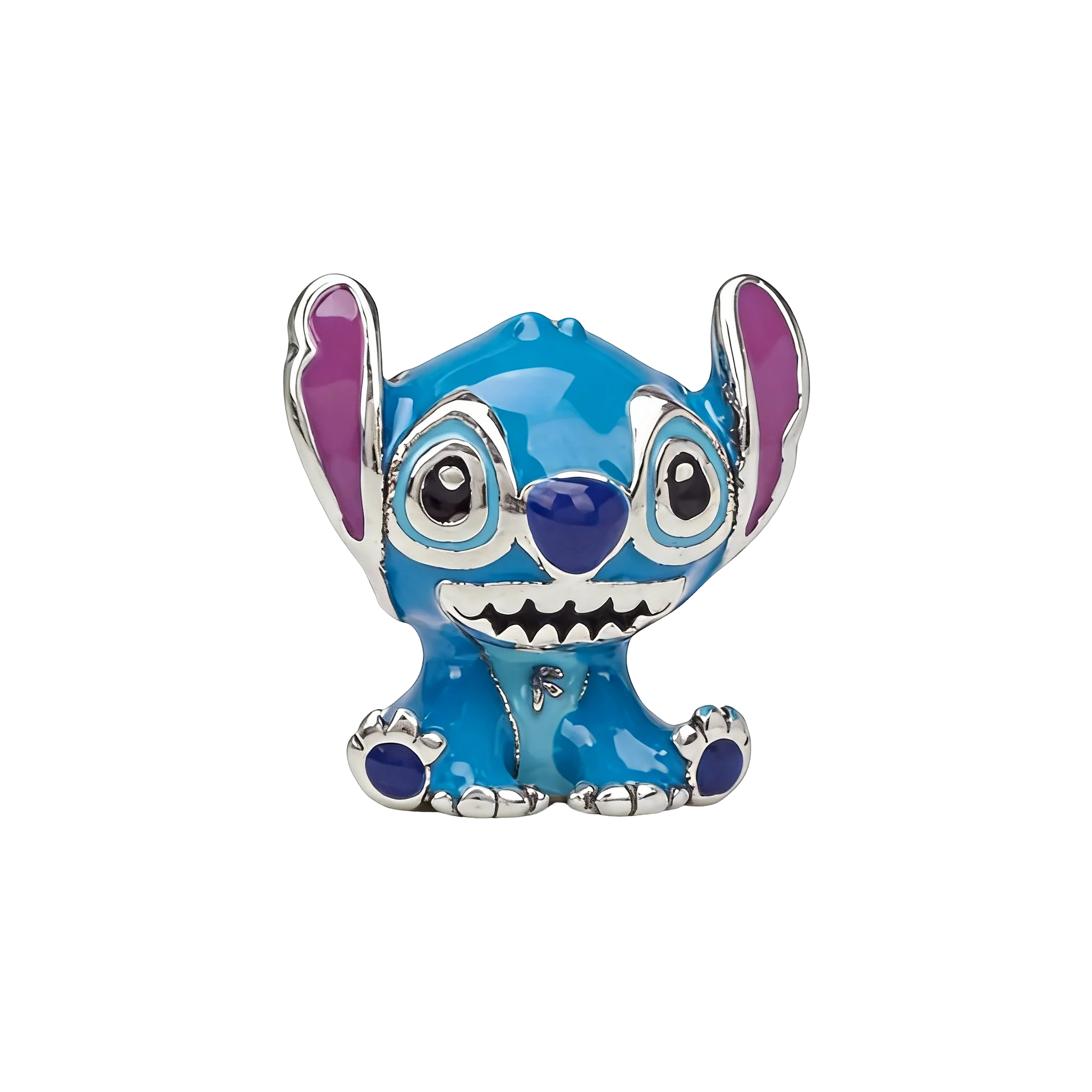 จี้ลูกปัดลายสติทช์จากดิสนีย์แบบใหม่ เหมาะสำหรับสร้อยข้อมือเงินแบบงู สร้อยคอ ลูกปัดสำหรับทำเครื่องประดับ DIY ของขวัญสำหรับผู้หญิง