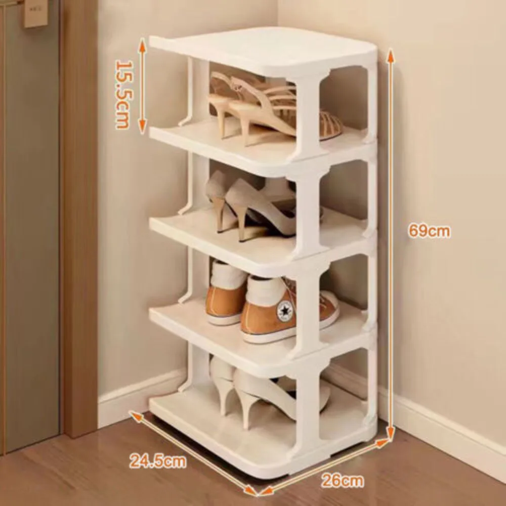 5 Tier Shoe Storage Rack Standing Cabinet Footwear Organizer Narrow Shelf